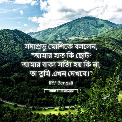 Picture 05 - গননা 11:23 BENIRV - সদাপ্রভু মোশিকে - Bible Verse Picture