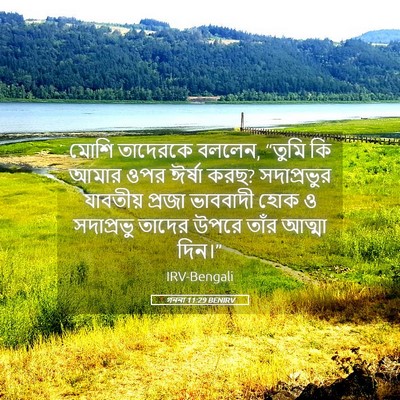 Picture 05 - গননা 11:29 BENIRV - মোশি তাদেরকে - Bible Verse Picture