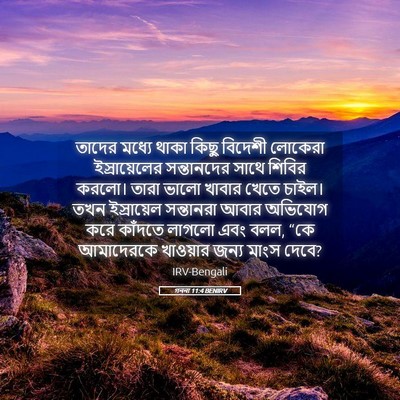 Picture 05 - গননা 11:4 BENIRV - তাদের মধ্যে থাকা - Bible Verse Picture