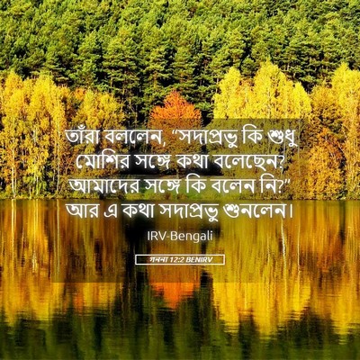Picture 05 - গননা 12:2 BENIRV - তাঁরা বললেন, - Bible Verse Picture