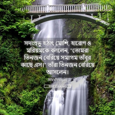 Picture 05 - গননা 12:4 BENIRV - সদাপ্রভু হঠাৎ - Bible Verse Picture
