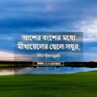 Picture 05 - গননা 13:13 BENIRV - আশের বংশের মধ্যে - Bible Verse Picture