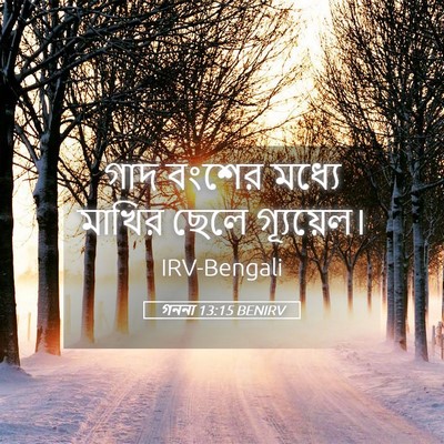 Picture 05 - গননা 13:15 BENIRV - গাদ বংশের মধ্যে - Bible Verse Picture