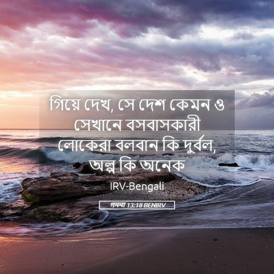 Picture 05 - গননা 13:18 BENIRV - গিয়ে দেখ, সে দেশ - Bible Verse Picture
