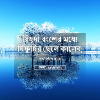 Picture 05 - গননা 13:6 BENIRV - যিহূদা বংশের - Bible Verse Picture