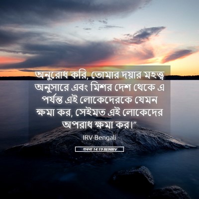 Picture 05 - গননা 14:19 BENIRV - অনুরোধ করি, তোমার - Bible Verse Picture