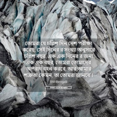 Picture 05 - গননা 14:34 BENIRV - তোমরা যে চল্লিশ - Bible Verse Picture