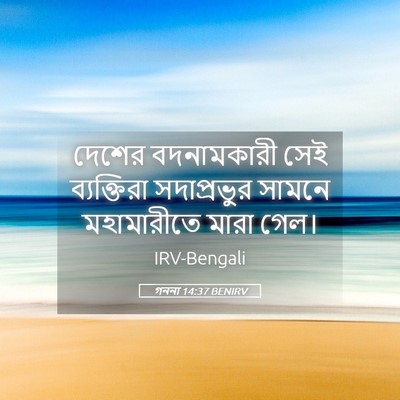 Picture 05 - গননা 14:37 BENIRV - দেশের বদনামকারী - Bible Verse Picture