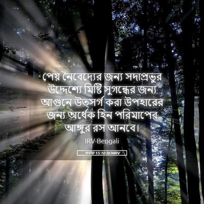 Picture 05 - গননা 15:10 BENIRV - পেয় নৈবেদ্যের - Bible Verse Picture