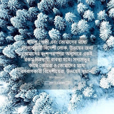 Picture 05 - গননা 15:15 BENIRV - সমস্ত গোষ্ঠী এবং - Bible Verse Picture