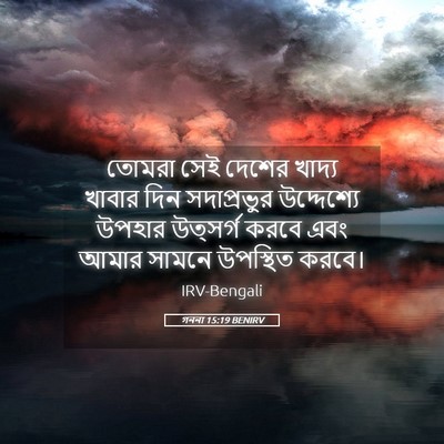 Picture 05 - গননা 15:19 BENIRV - তোমরা সেই দেশের - Bible Verse Picture