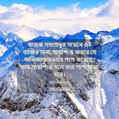 Picture 05 - গননা 15:28 BENIRV - যাজক সদাপ্রভুর - Bible Verse Picture