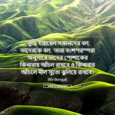 Picture 05 - গননা 15:38 BENIRV - “তুমি ইস্রায়েল - Bible Verse Picture