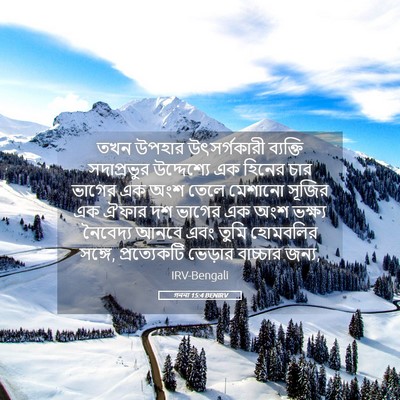 Picture 05 - গননা 15:4 BENIRV - তখন উপহার - Bible Verse Picture
