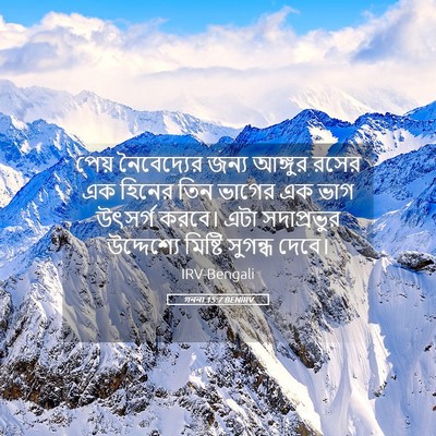 Picture 05 - গননা 15:7 BENIRV - পেয় নৈবেদ্যের - Bible Verse Picture