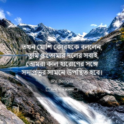 Picture 05 - গননা 16:16 BENIRV - তখন মোশি কোরহকে - Bible Verse Picture
