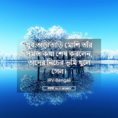 Picture 05 - গননা 16:31 BENIRV - খুব তাড়াতাড়ি - Bible Verse Picture