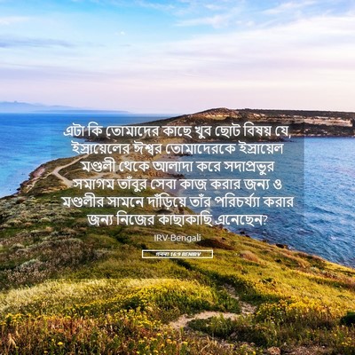 Picture 05 - গননা 16:9 BENIRV - এটা কি তোমাদের - Bible Verse Picture