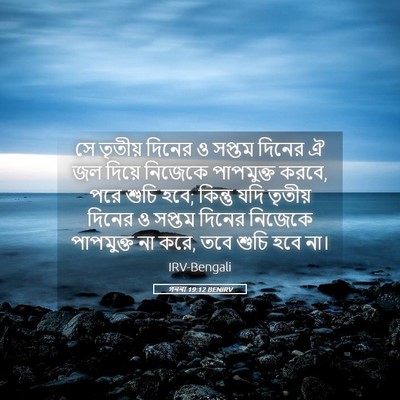 Picture 05 - গননা 19:12 BENIRV - সে তৃতীয় দিনের ও - Bible Verse Picture