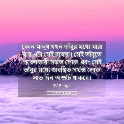 Picture 05 - গননা 19:14 BENIRV - কোন মানুষ যখন - Bible Verse Picture
