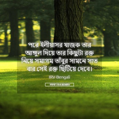 Picture 05 - গননা 19:4 BENIRV - পরে ইলীয়াসর যাজক - Bible Verse Picture