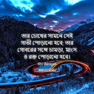 Picture 05 - গননা 19:5 BENIRV - তার চোখের সামনে - Bible Verse Picture