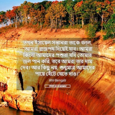 Picture 05 - গননা 20:19 BENIRV - তখন ইস্রায়েল - Bible Verse Picture