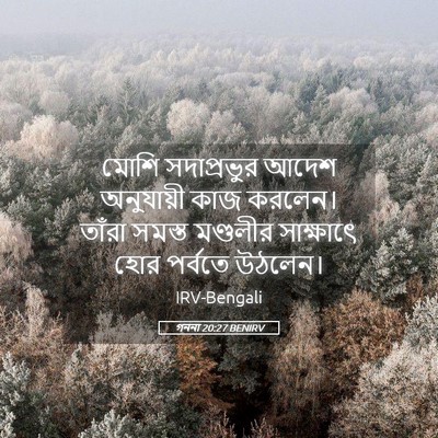 Picture 05 - গননা 20:27 BENIRV - মোশি সদাপ্রভুর - Bible Verse Picture