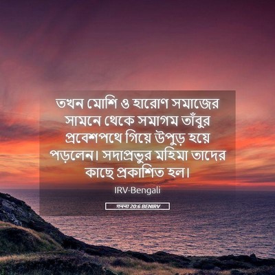 Picture 05 - গননা 20:6 BENIRV - তখন মোশি ও হারোণ - Bible Verse Picture