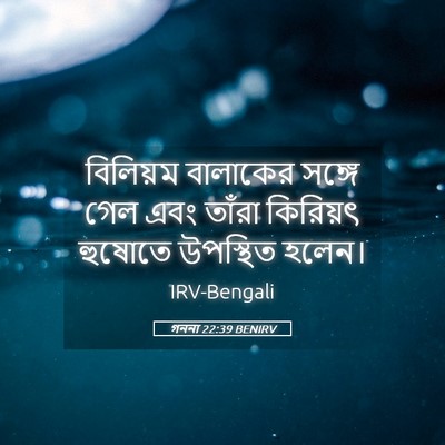 Picture 05 - গননা 22:39 BENIRV - বিলিয়ম বালাকের - Bible Verse Picture