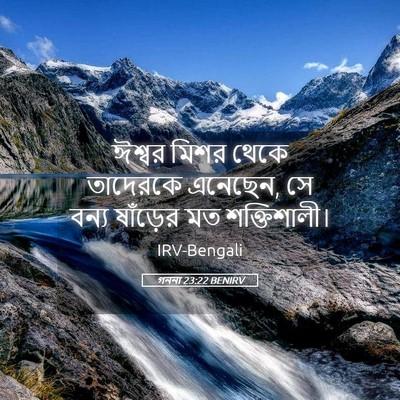 Picture 05 - গননা 23:22 BENIRV - ঈশ্বর মিশর থেকে - Bible Verse Picture