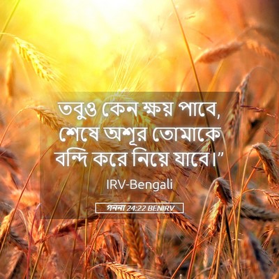 Picture 05 - গননা 24:22 BENIRV - তবুও কেন ক্ষয় - Bible Verse Picture