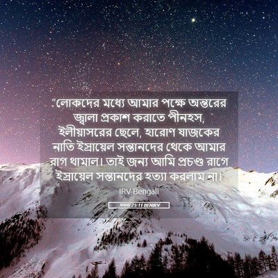 Picture 05 - গননা 25:11 BENIRV - “লোকদের মধ্যে - Bible Verse Picture