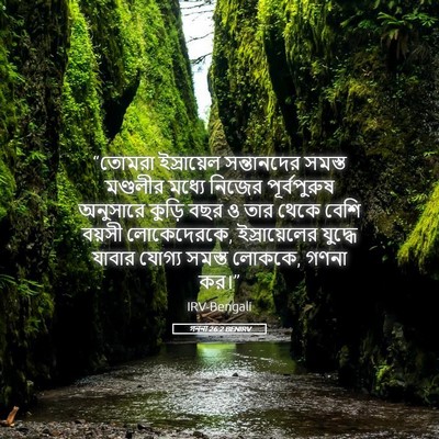 Picture 05 - গননা 26:2 BENIRV - “তোমরা ইস্রায়েল - Bible Verse Picture