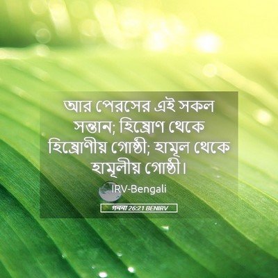 Picture 05 - গননা 26:21 BENIRV - আর পেরসের এই সকল - Bible Verse Picture