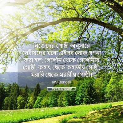 Picture 05 - গননা 26:57 BENIRV - নিজেদের গোষ্ঠী - Bible Verse Picture
