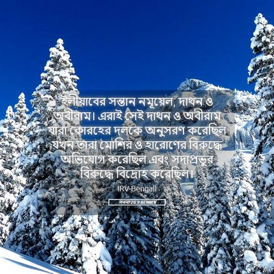 Picture 05 - গননা 26:9 BENIRV - ইলীয়াবের সন্তান - Bible Verse Picture
