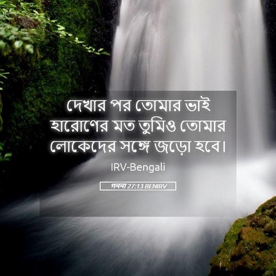 Picture 05 - গননা 27:13 BENIRV - দেখার পর তোমার ভাই - Bible Verse Picture