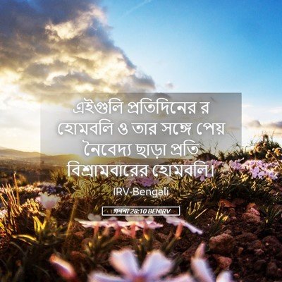 Picture 05 - গননা 28:10 BENIRV - এইগুলি প্রতিদিনের - Bible Verse Picture