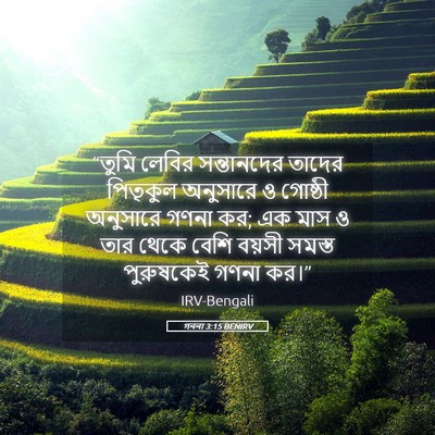 Picture 05 - গননা 3:15 BENIRV - “তুমি লেবির - Bible Verse Picture