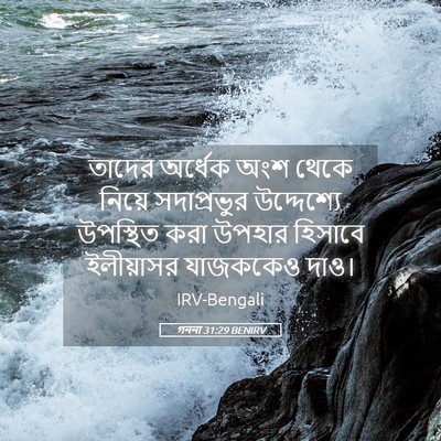 Picture 05 - গননা 31:29 BENIRV - তাদের অর্ধেক অংশ - Bible Verse Picture