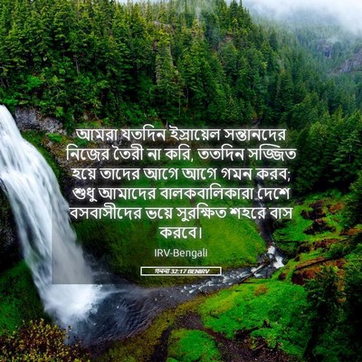 Picture 05 - গননা 32:17 BENIRV - আমরা যতদিন - Bible Verse Picture