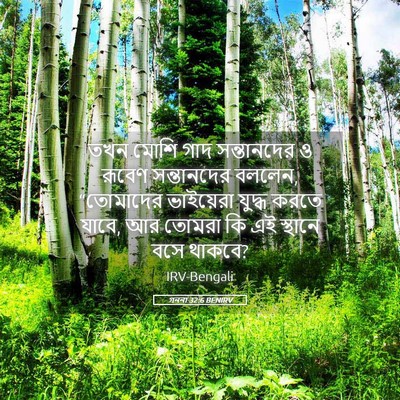 Picture 05 - গননা 32:6 BENIRV - তখন মোশি গাদ - Bible Verse Picture
