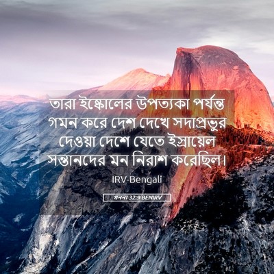 Picture 05 - গননা 32:9 BENIRV - তারা ইষ্কোলের - Bible Verse Picture