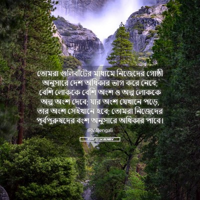 Picture 05 - গননা 33:54 BENIRV - তোমরা গুলিবাঁটের - Bible Verse Picture