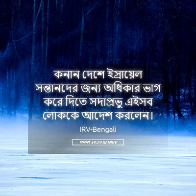 Picture 05 - গননা 34:29 BENIRV - কনান দেশে - Bible Verse Picture