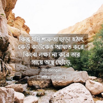 Picture 05 - গননা 35:22 BENIRV - কিন্তু যদি - Bible Verse Picture