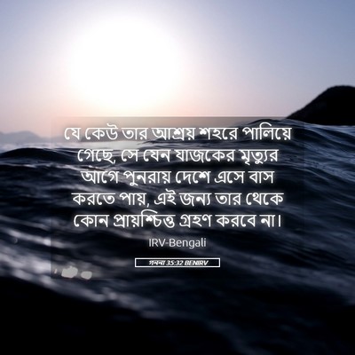 Picture 05 - গননা 35:32 BENIRV - যে কেউ তার আশ্রয় - Bible Verse Picture
