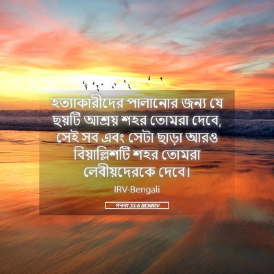 Picture 05 - গননা 35:6 BENIRV - হত্যাকারীদের - Bible Verse Picture