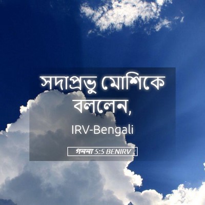 Picture 05 - গননা 5:5 BENIRV - সদাপ্রভু মোশিকে - Bible Verse Picture